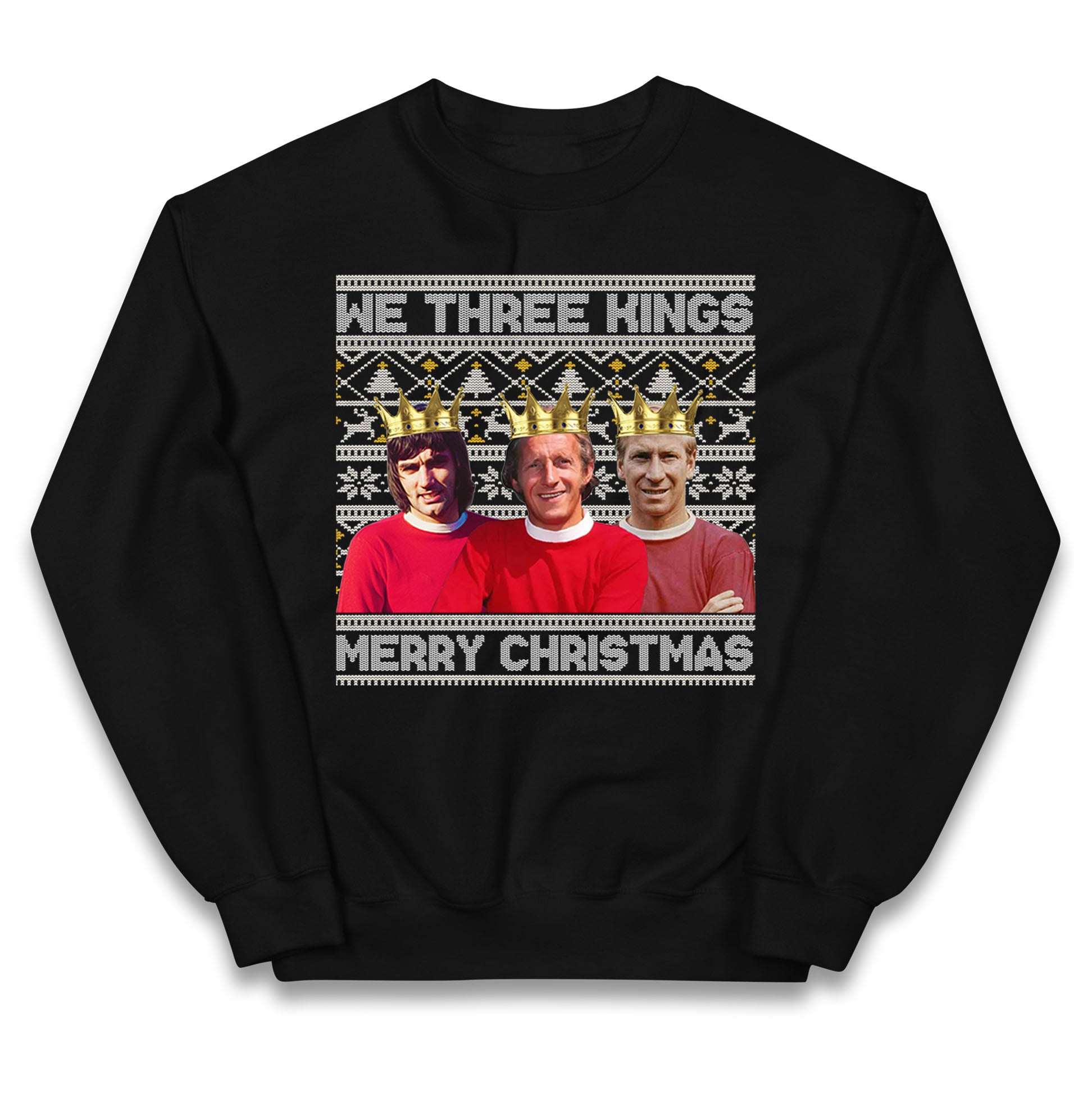 denis law bobby charlton george best christmas jumper