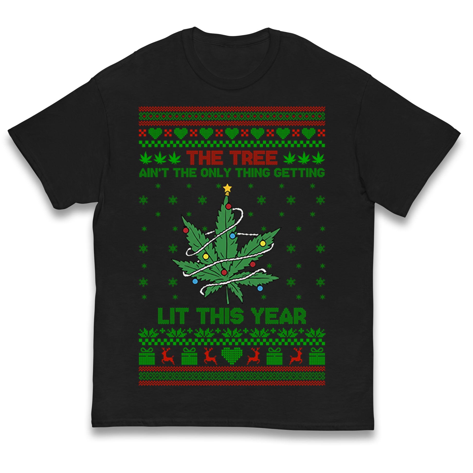 Cannabis Christmas Kids T Shirt