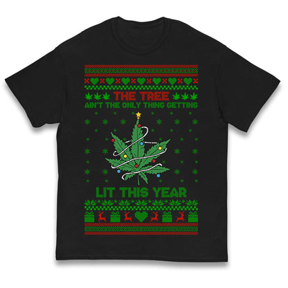 Cannabis Christmas Kids T Shirt