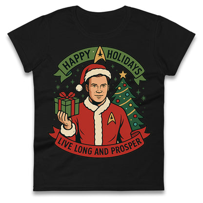 Star Trek Christmas Ladies T Shirt