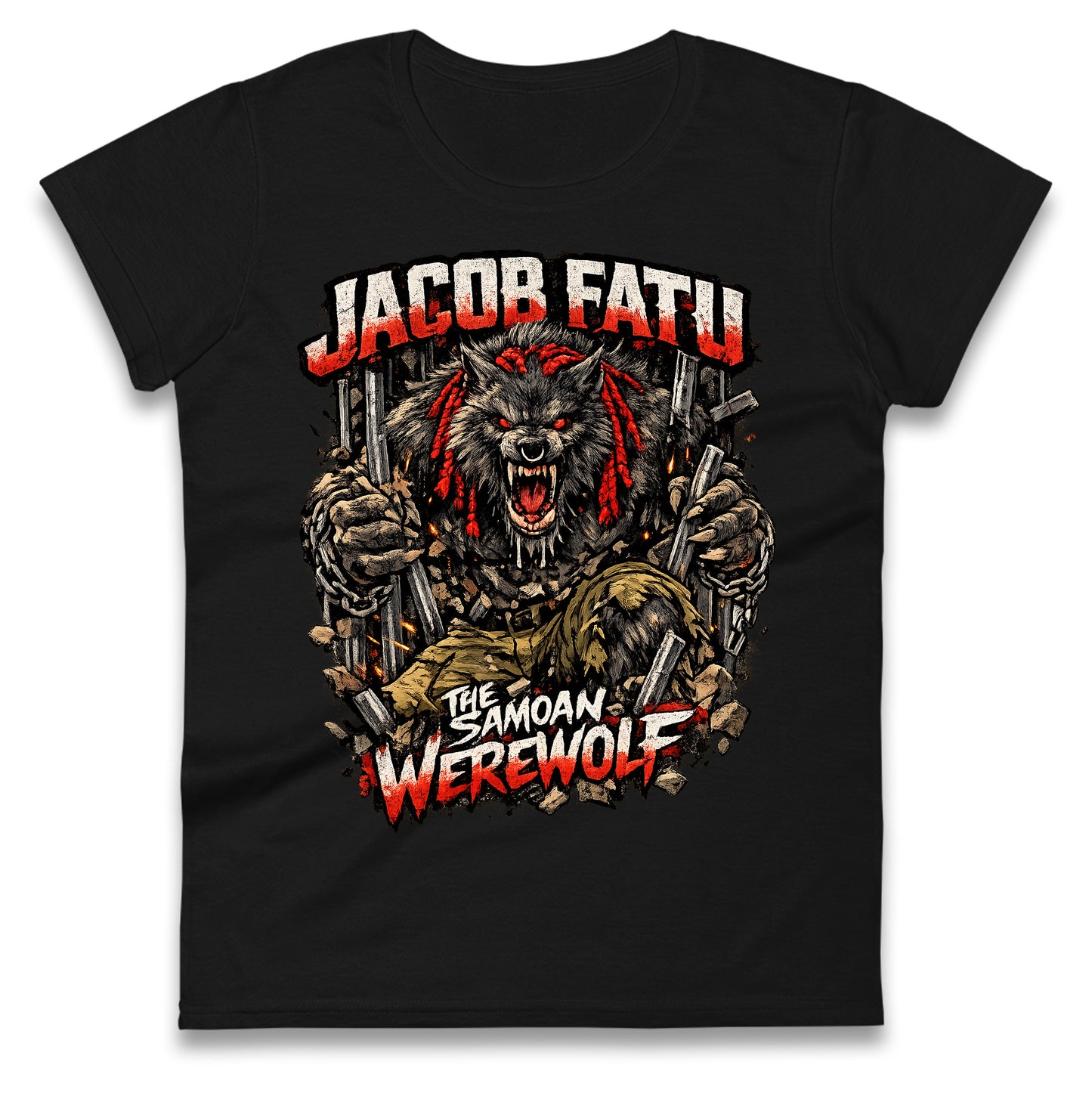 Jacob Fatu The Samoan Werewolf Ladies Shirt