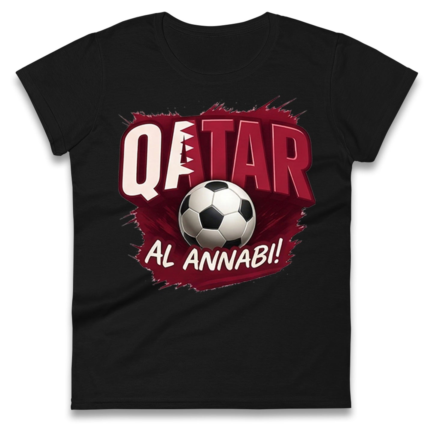 Qatar Retro World Cup Ladies T Shirt