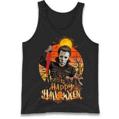 Michael Myers Happy Halloween Tank Top