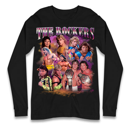 Retro The Rockers Bootleg Wrestling Long Sleeve T Shirt