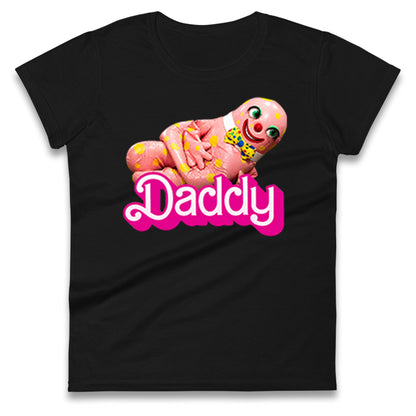 Funny Mr Blobby Daddy 90s Retro Ladies T Shirt