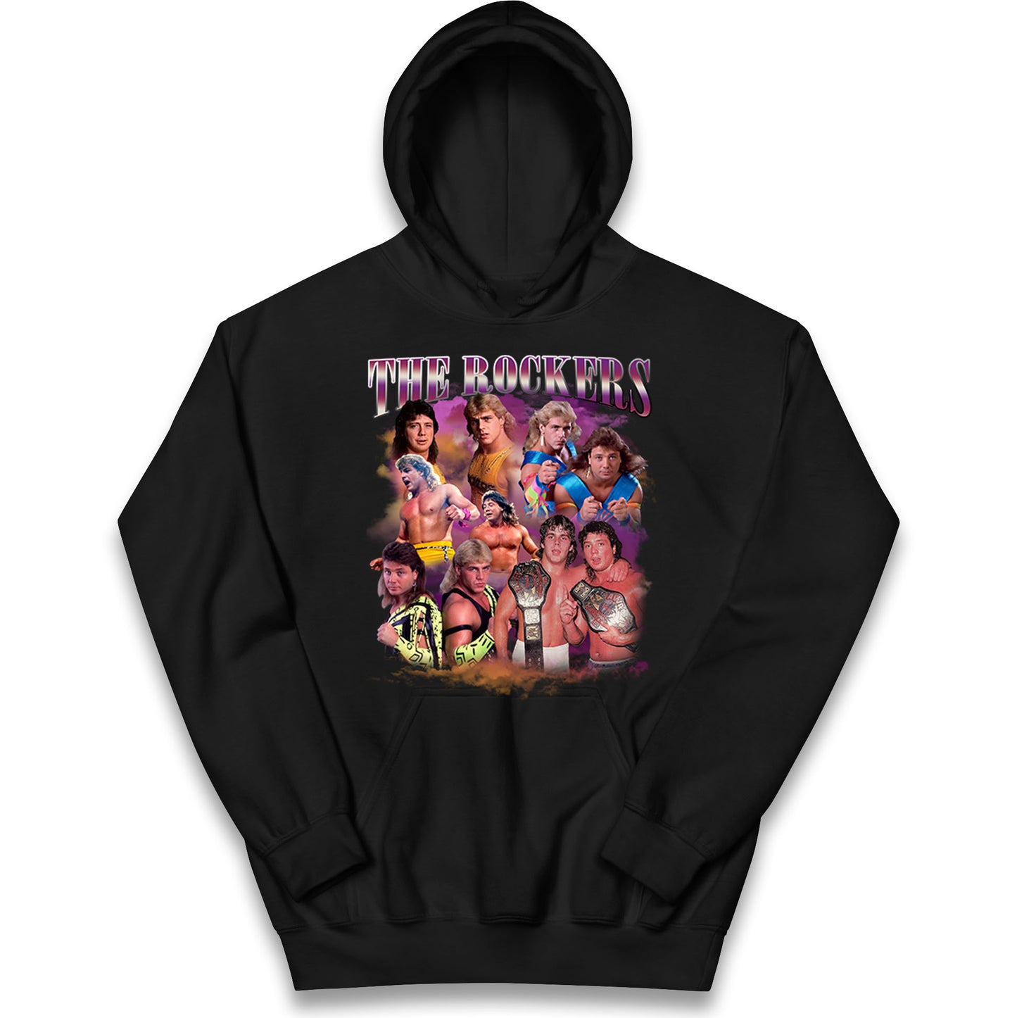 Retro The Rockers Bootleg Wrestling Kids Hoodie