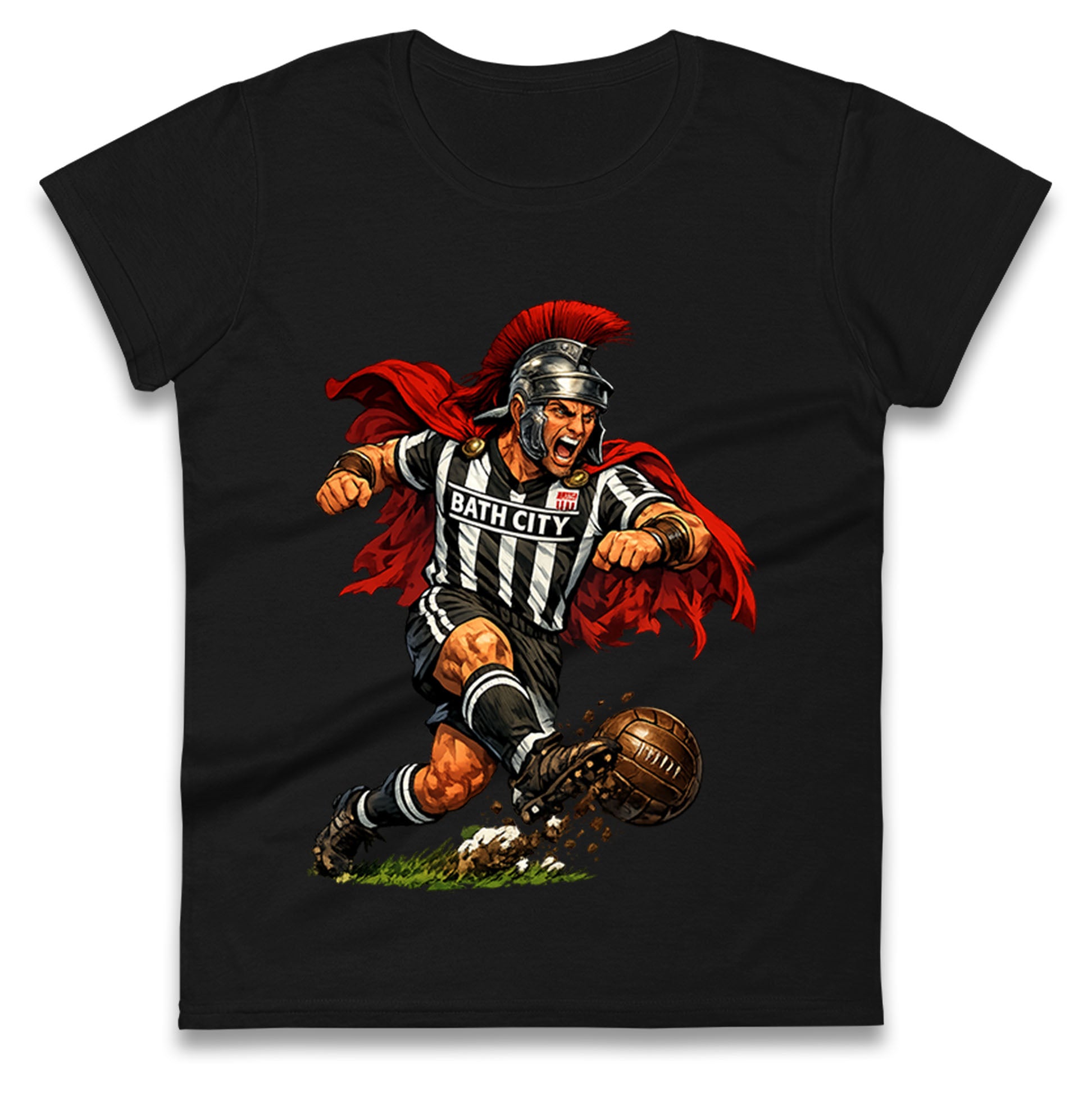 Retro Bath City Football Ladies T Shirt