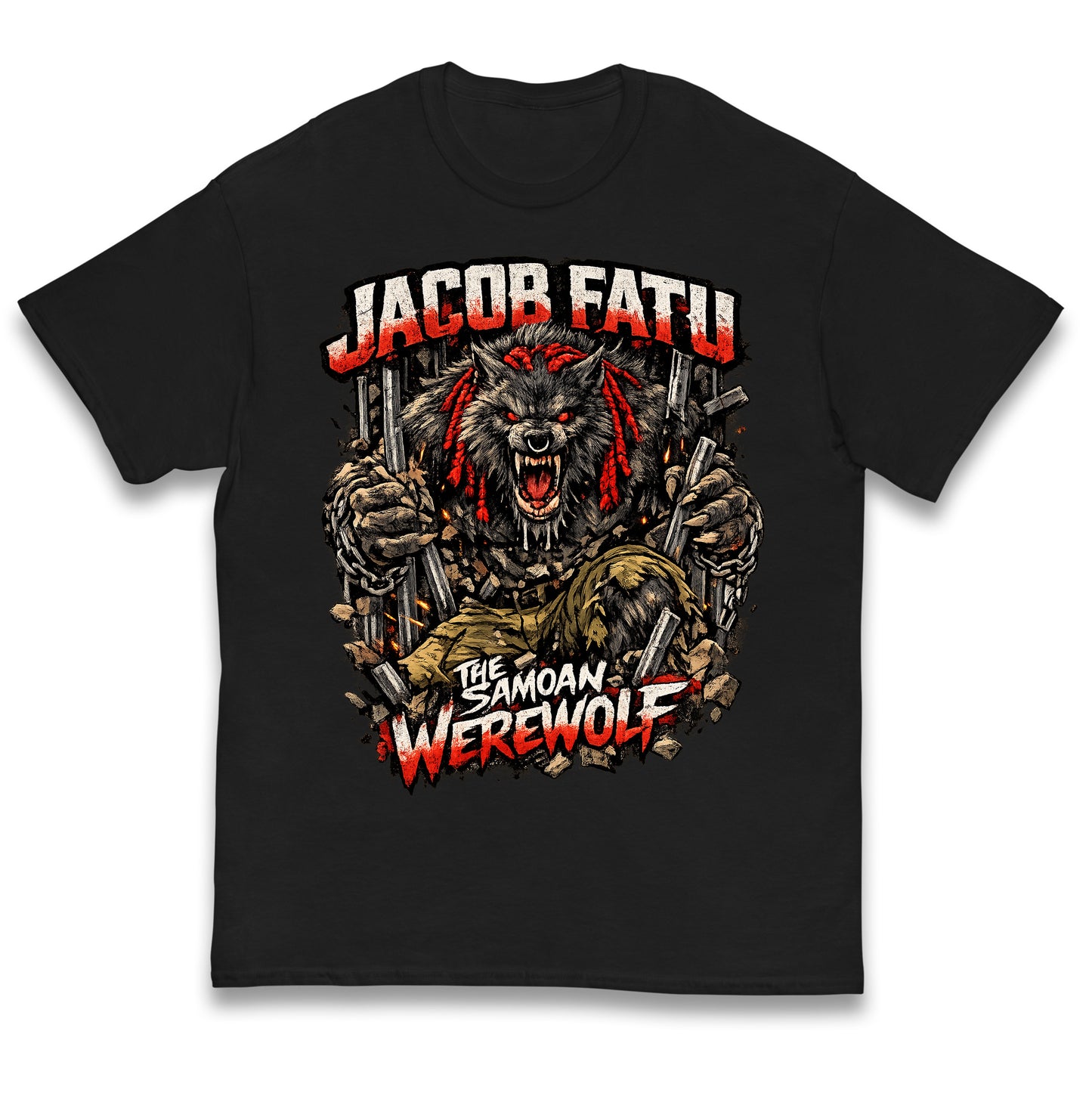 Jacob Fatu The Samoan Werewolf Kids T Shirt
