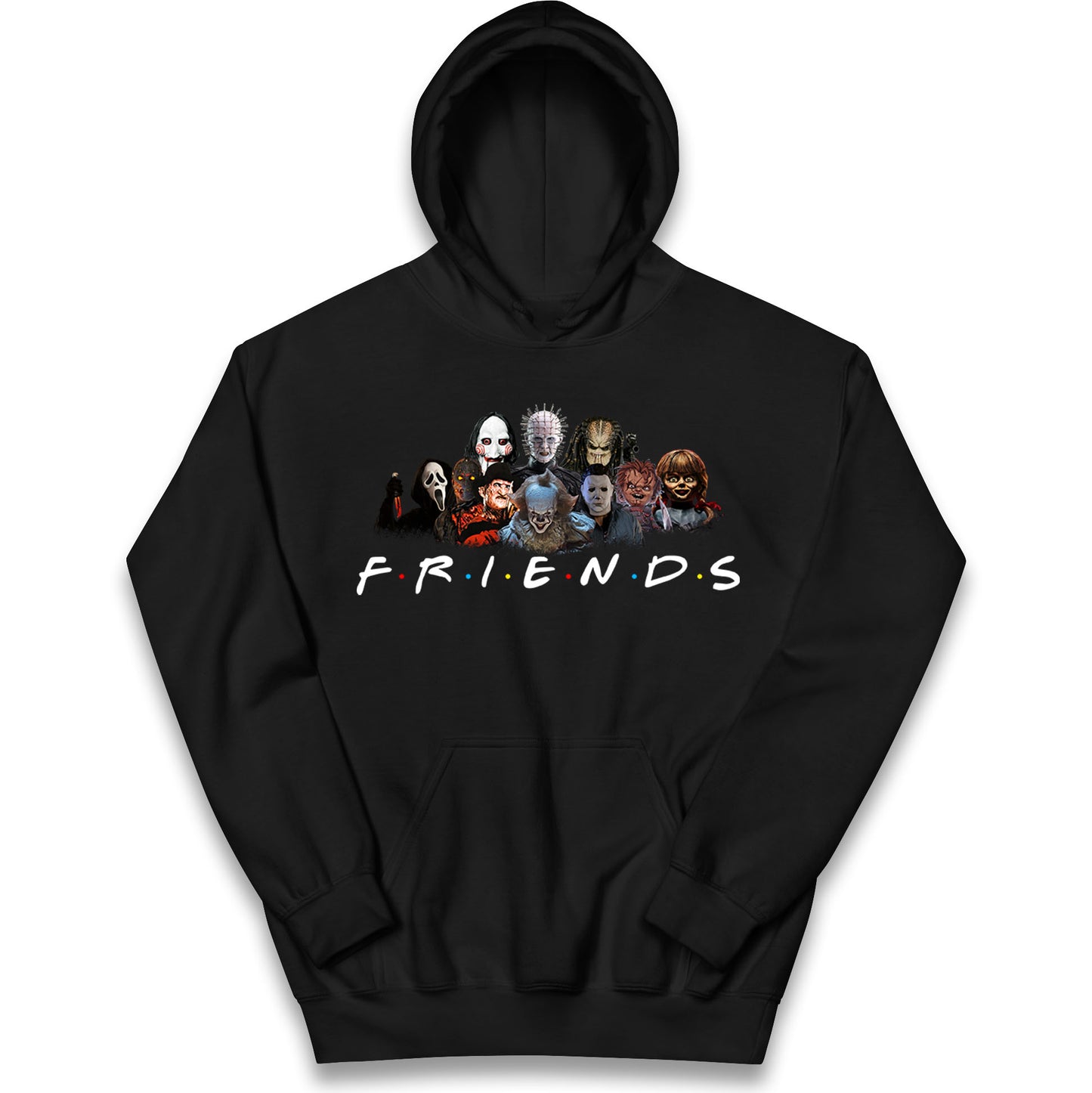 Horror Characters Friends Halloween Kids Hoodie
