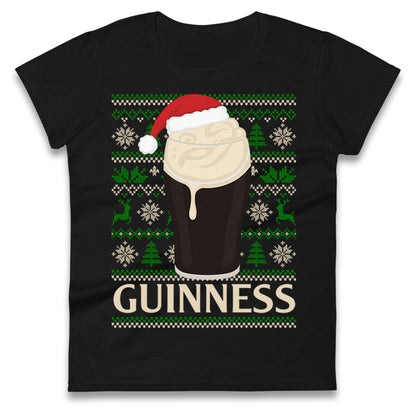 Guinness Christmas Ladies T Shirt