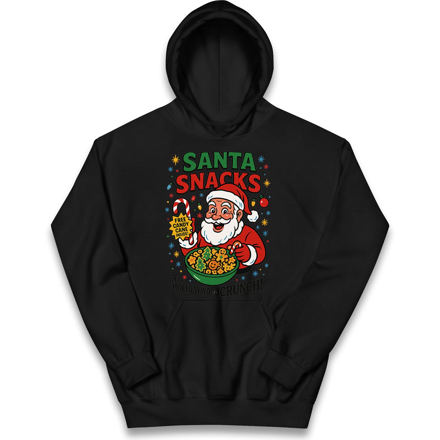 Santa Snacks Christmas Kids Hoodie
