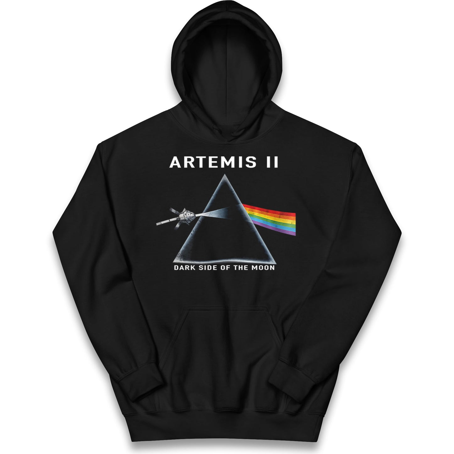 Artemis II Dark Side Of The Moon Pink Floyd Kids Hoodie