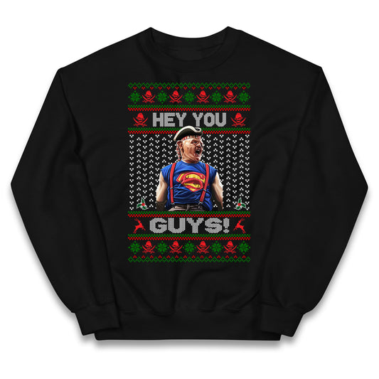 Goonies Sloth Christmas Kids Jumper
