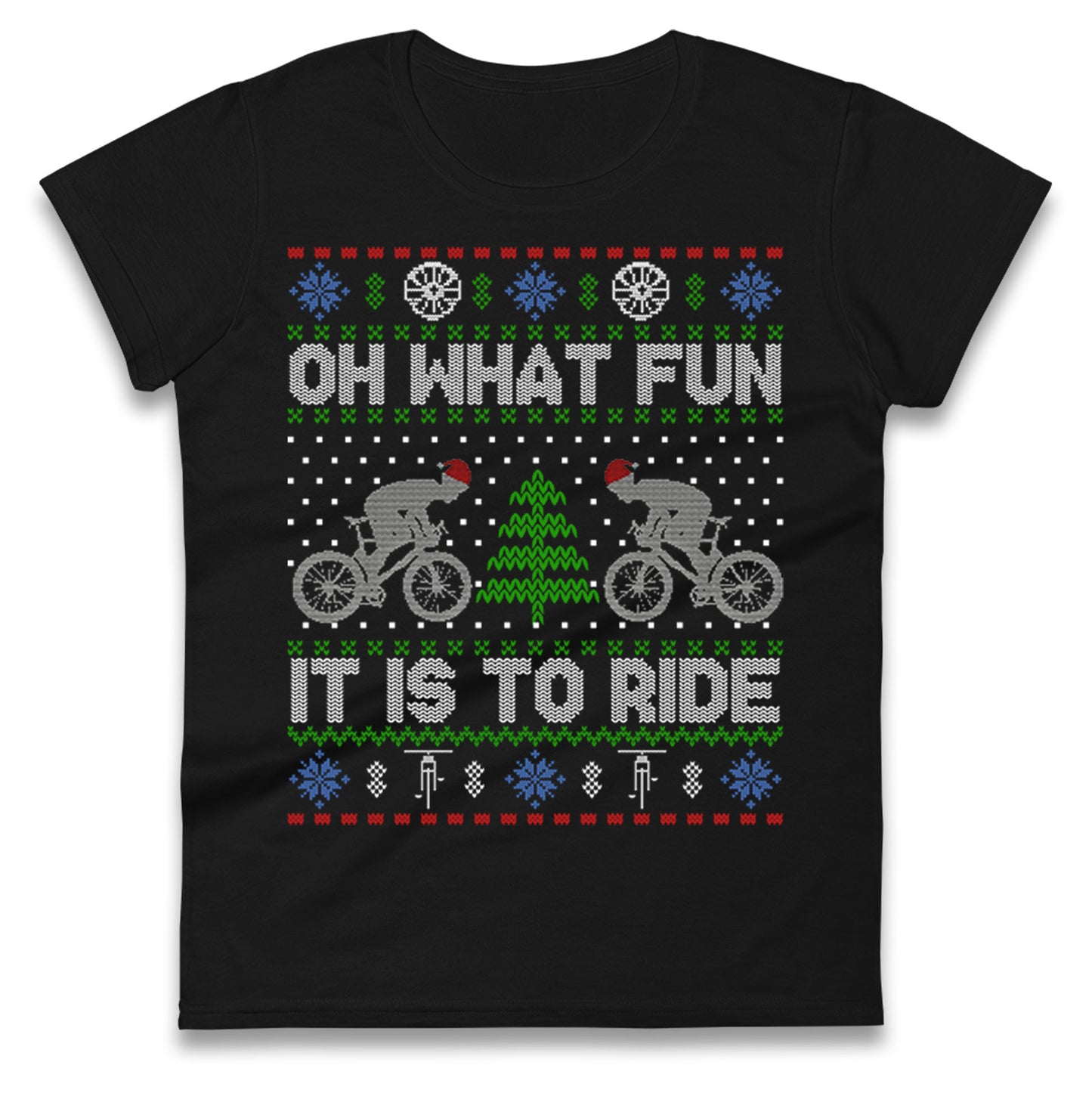 BMX Christmas Ladies T Shirt