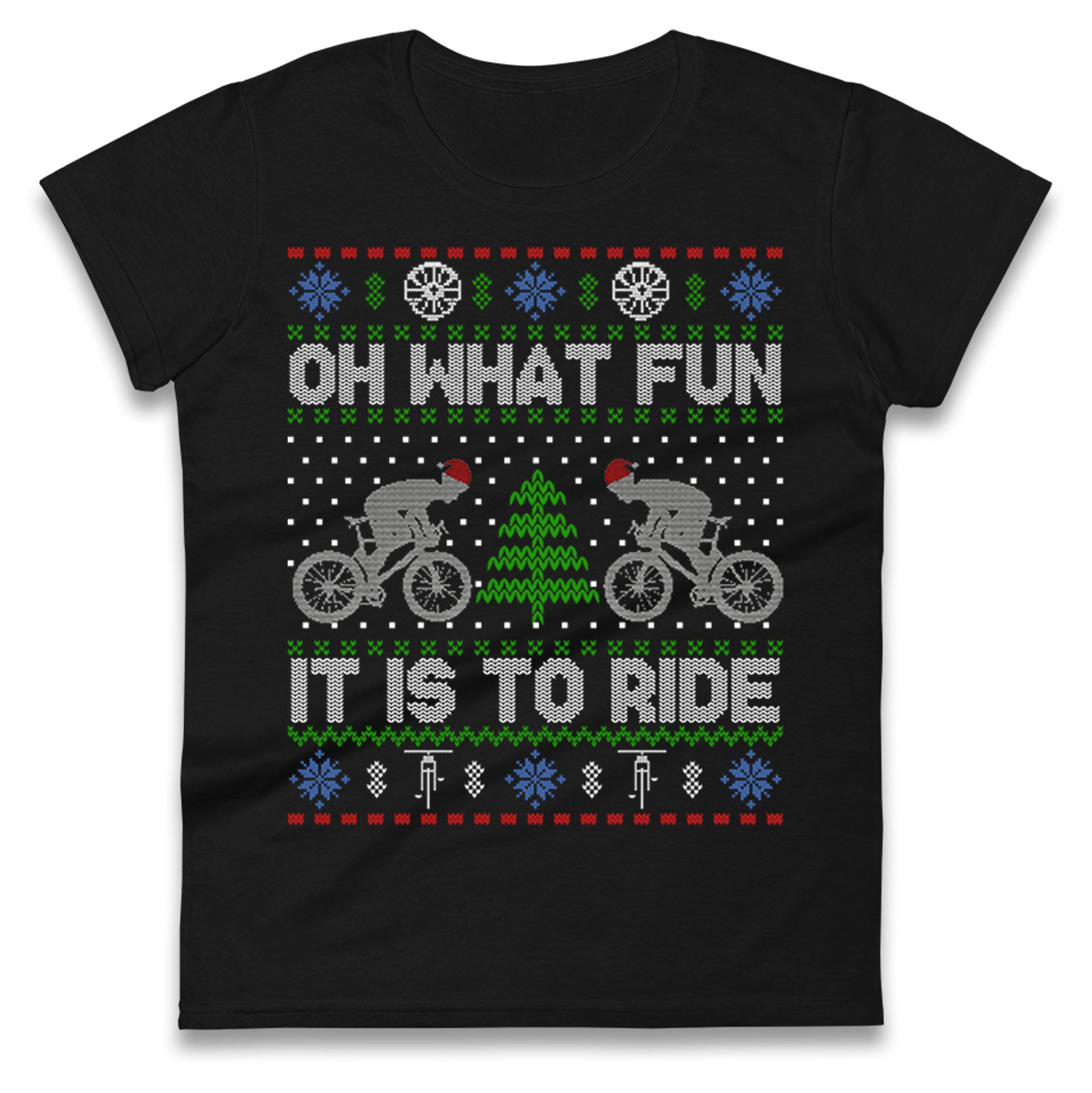 BMX Christmas Ladies T Shirt