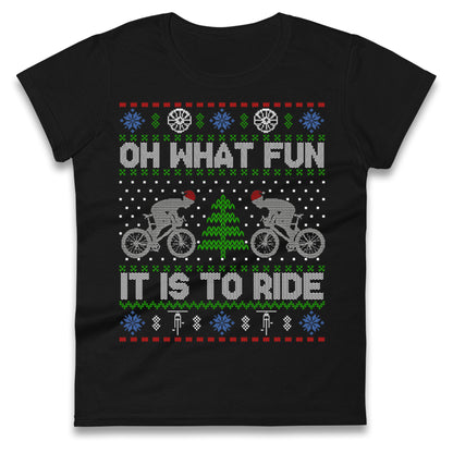 BMX Christmas Ladies T Shirt