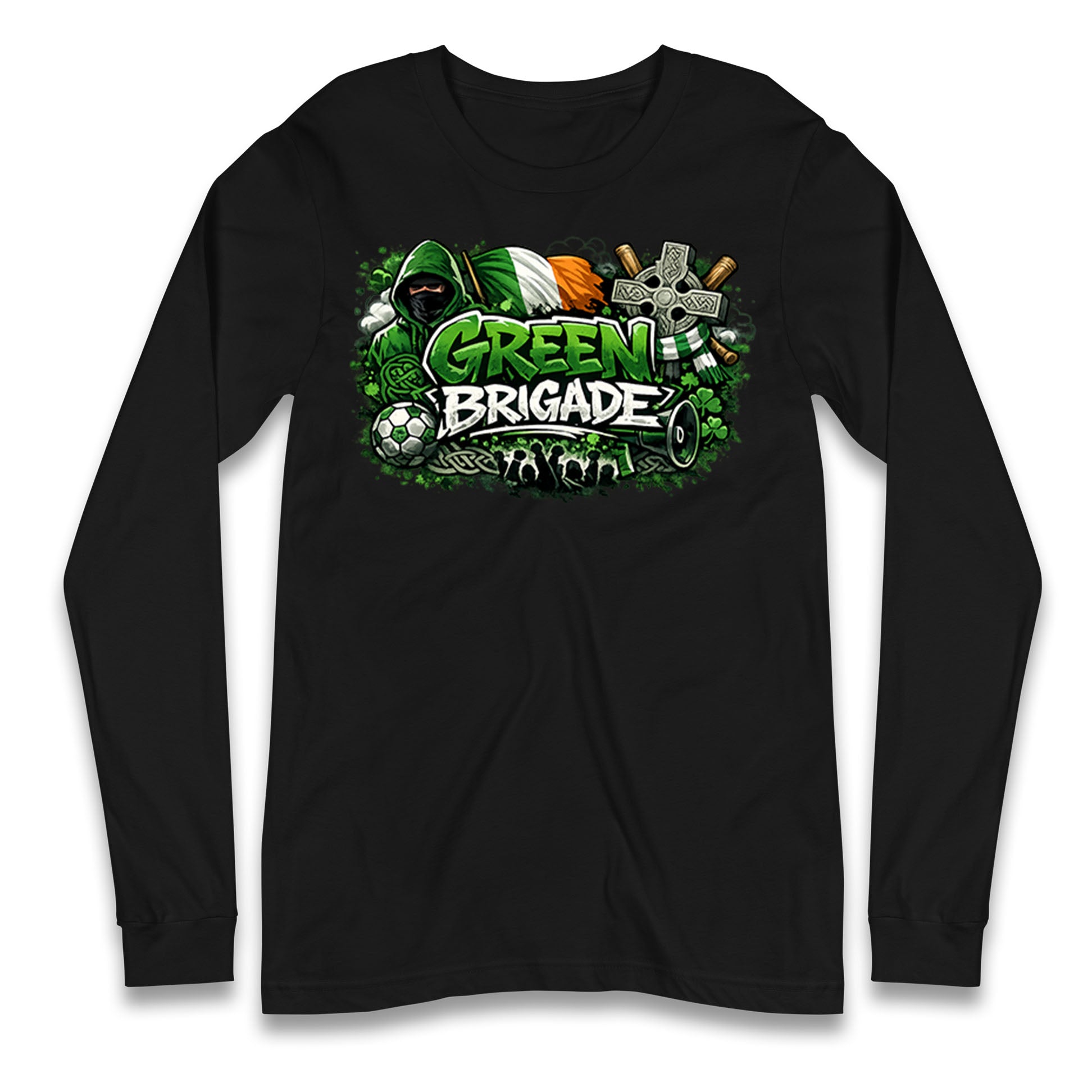 Celtic Green Brigade Football Longsleeve T Shirt 