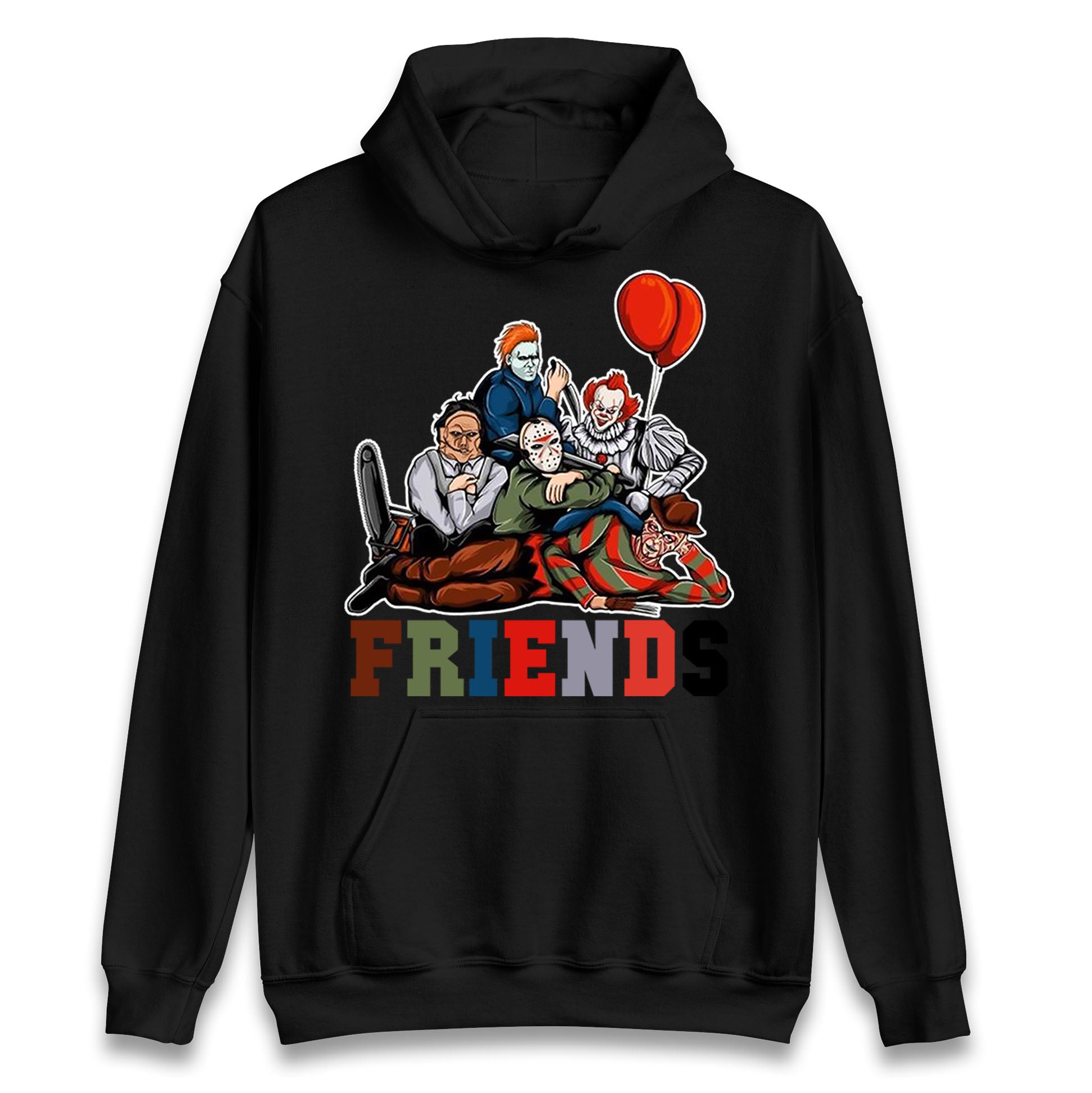 Horror Vintage Characters Friends Halloween Hoodie
