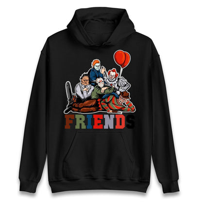 Horror Vintage Characters Friends Halloween Hoodie
