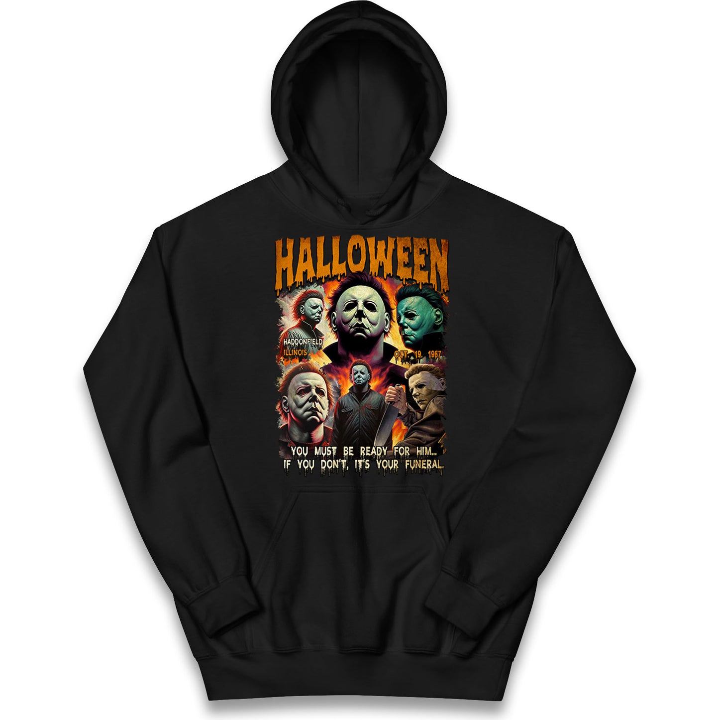 Michael Myers Horror Halloween Bootleg Kids Hoodie