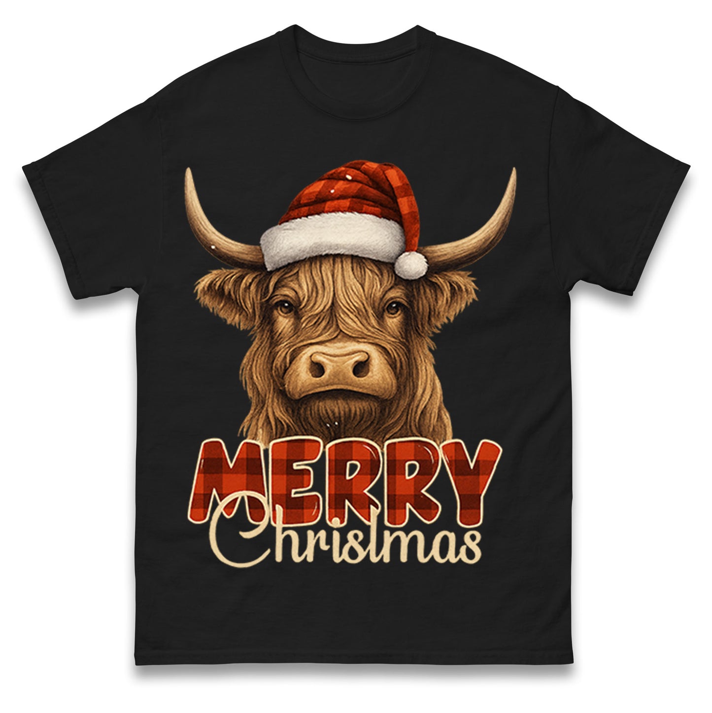 Highland Cow Christmas T Shirt