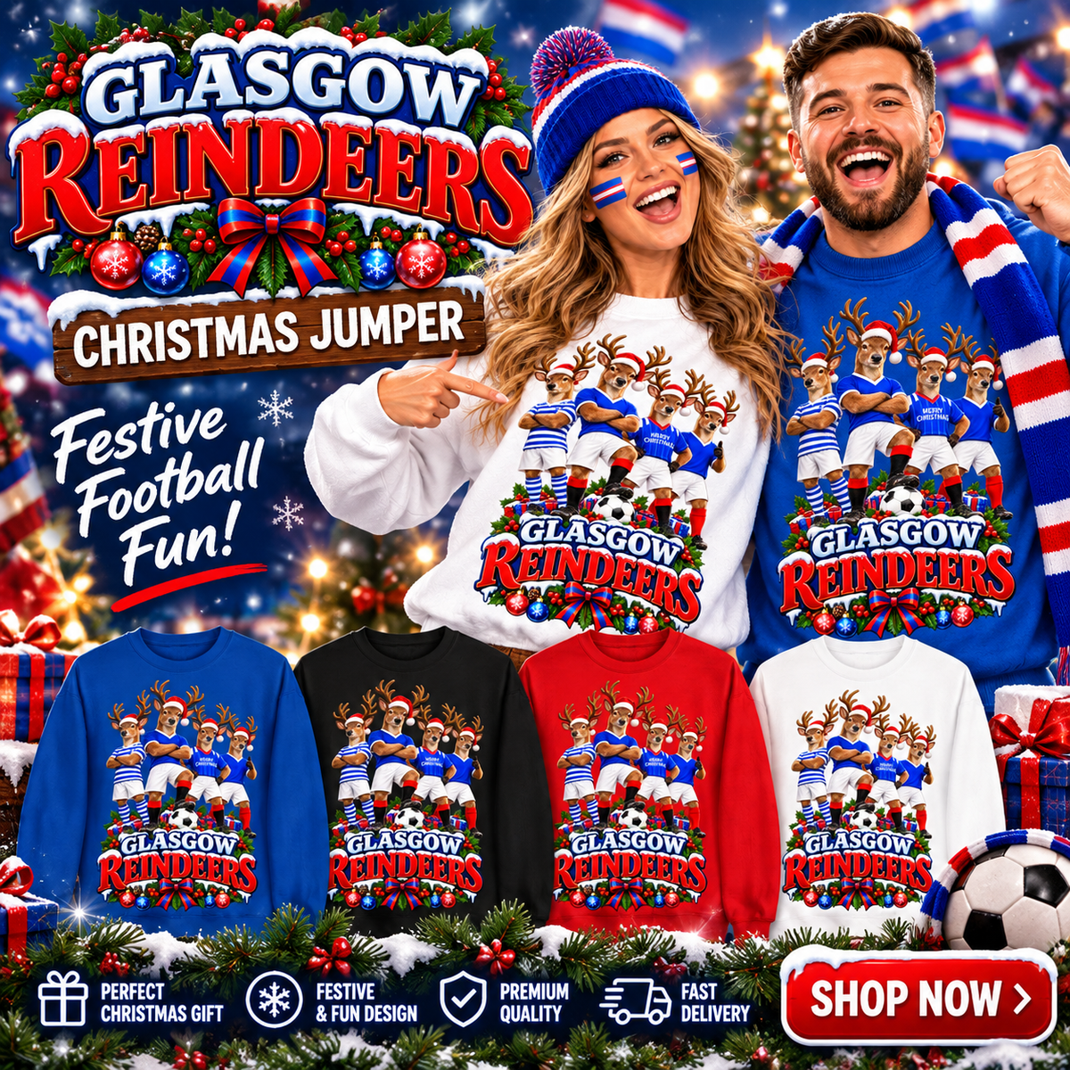 Glasgow Rangers Christmas Jumper