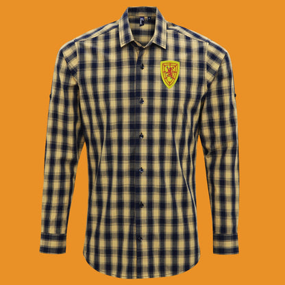 Retro Scotland 1879 Check Long Sleeve Shirt