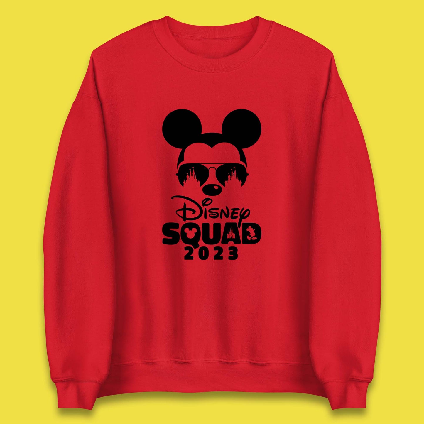 Disney Squad 2023 Mickey Mouse Minnie Mouse Disney Castle Cartoon Magic Kingdom Disneyland Trip Unisex Sweatshirt