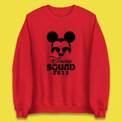 Disney Squad 2023 Mickey Mouse Minnie Mouse Disney Castle Cartoon Magic Kingdom Disneyland Trip Unisex Sweatshirt