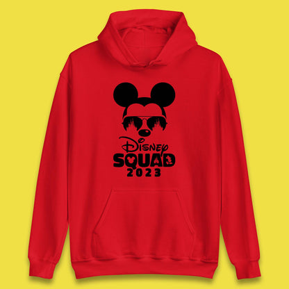 Disney Squad 2023 Mickey Mouse Minnie Mouse Disney Castle Cartoon Magic Kingdom Disneyland Trip Unisex Hoodie
