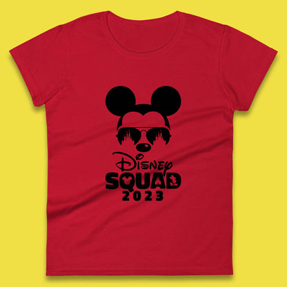 Disney Squad 2023 Mickey Mouse Minnie Mouse Disney Castle Cartoon Magic Kingdom Disneyland Trip Womens Tee Top