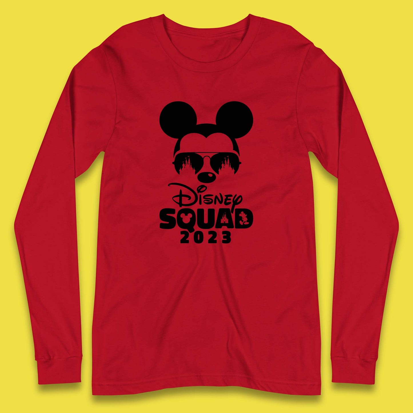 Disney Squad 2023 Mickey Mouse Minnie Mouse Disney Castle Cartoon Magic Kingdom Disneyland Trip Long Sleeve T Shirt