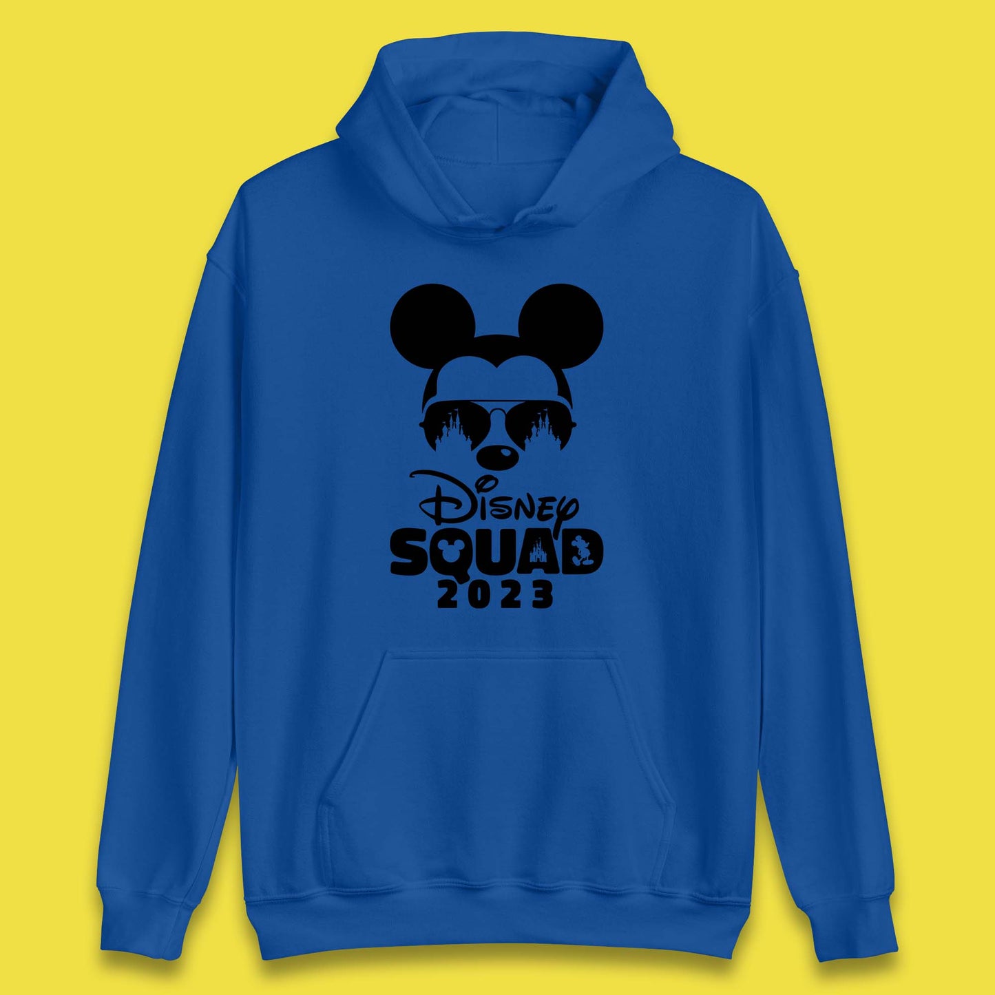 Disney Squad 2023 Mickey Mouse Minnie Mouse Disney Castle Cartoon Magic Kingdom Disneyland Trip Unisex Hoodie