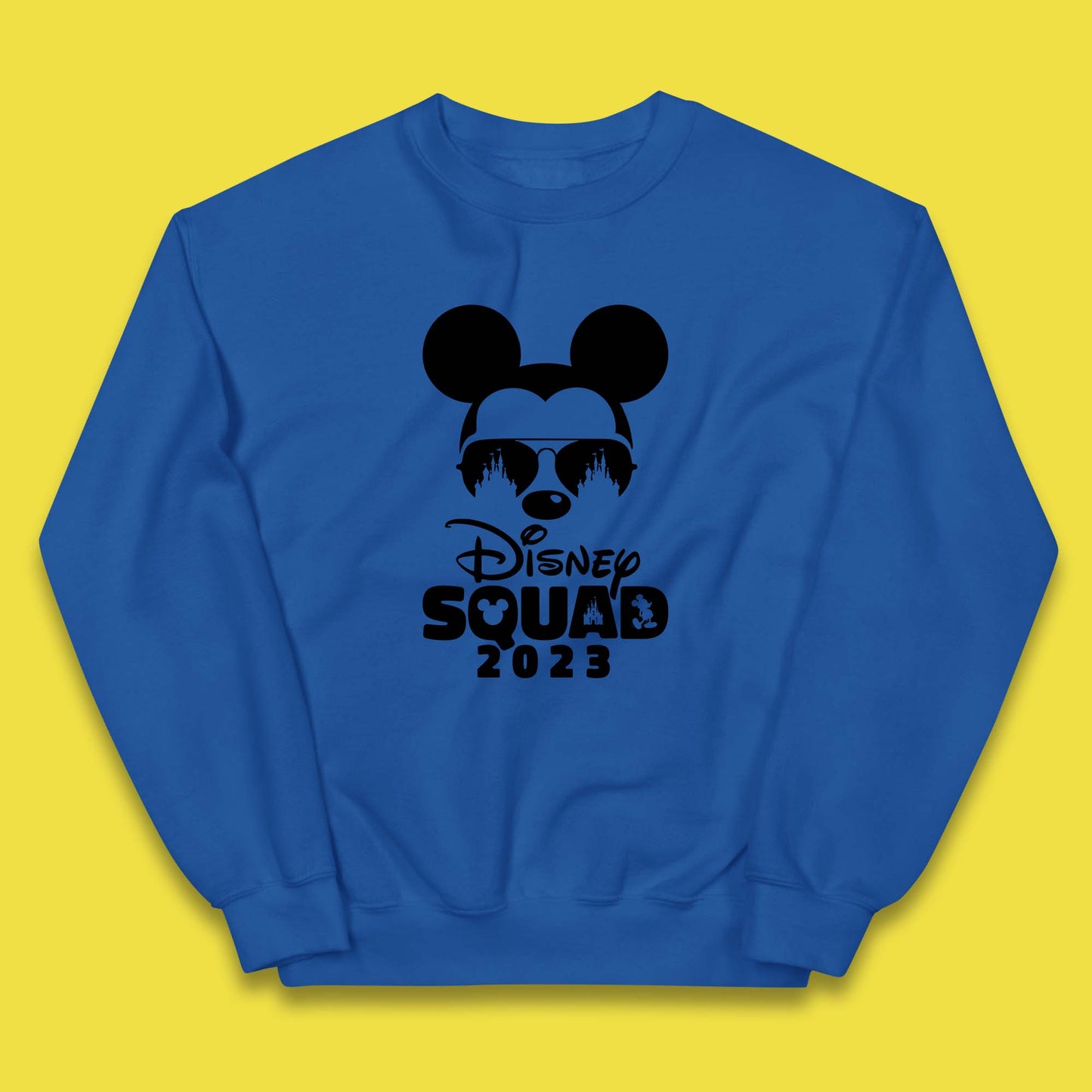 Disney Squad 2023 Mickey Mouse Minnie Mouse Disney Castle Cartoon Magic Kingdom Disneyland Trip Kids Jumper