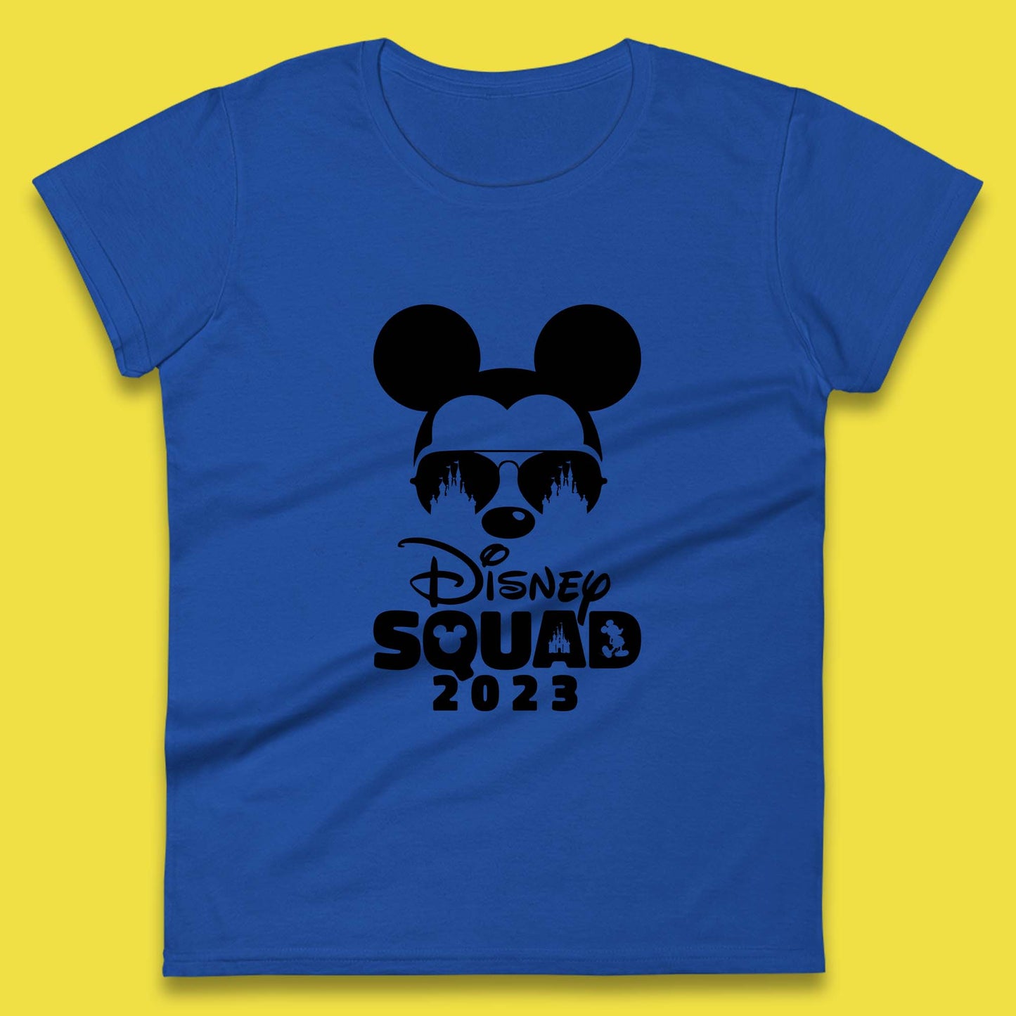 Disney Squad 2023 Mickey Mouse Minnie Mouse Disney Castle Cartoon Magic Kingdom Disneyland Trip Womens Tee Top