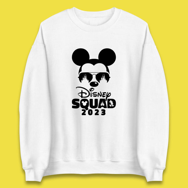 Disney Squad 2023 Mickey Mouse Minnie Mouse Disney Castle Cartoon Magic Kingdom Disneyland Trip Unisex Sweatshirt