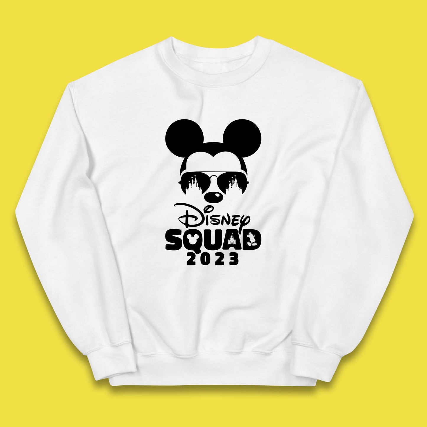 Disney Squad 2023 Mickey Mouse Minnie Mouse Disney Castle Cartoon Magic Kingdom Disneyland Trip Kids Jumper