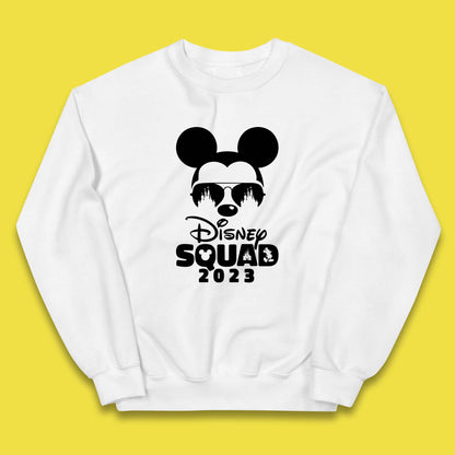 Disney Squad 2023 Mickey Mouse Minnie Mouse Disney Castle Cartoon Magic Kingdom Disneyland Trip Kids Jumper