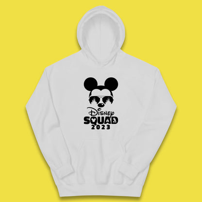 Disney Squad 2023 Mickey Mouse Minnie Mouse Disney Castle Cartoon Magic Kingdom Disneyland Trip Kids Hoodie