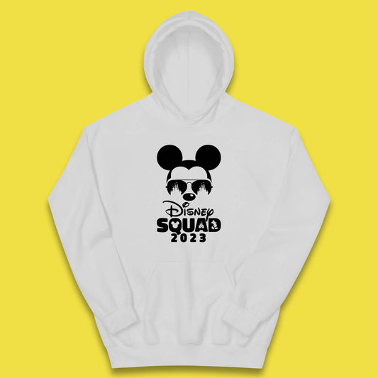 Disney Squad 2023 Mickey Mouse Minnie Mouse Disney Castle Cartoon Magic Kingdom Disneyland Trip Kids Hoodie