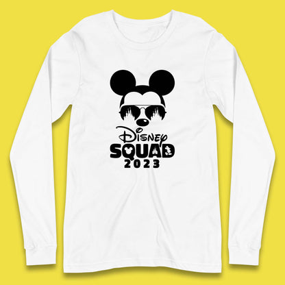 Disney Squad 2023 Mickey Mouse Minnie Mouse Disney Castle Cartoon Magic Kingdom Disneyland Trip Long Sleeve T Shirt