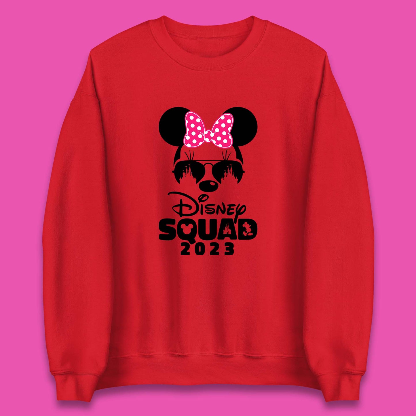 Disney Squad 2023 Mickey Mouse Minnie Mouse Disney Castle Cartoon Magic Kingdom Disneyland Trip Unisex Sweatshirt