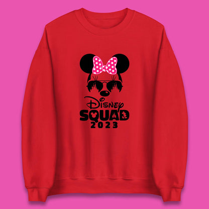 Disney Squad 2023 Mickey Mouse Minnie Mouse Disney Castle Cartoon Magic Kingdom Disneyland Trip Unisex Sweatshirt