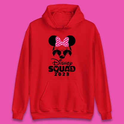 Disney Squad 2023 Mickey Mouse Minnie Mouse Disney Castle Cartoon Magic Kingdom Disneyland Trip Unisex Hoodie