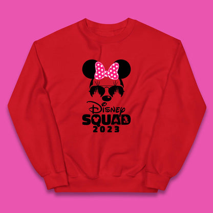 Disney Squad 2023 Mickey Mouse Minnie Mouse Disney Castle Cartoon Magic Kingdom Disneyland Trip Kids Jumper