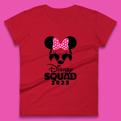 Disney Squad 2023 Mickey Mouse Minnie Mouse Disney Castle Cartoon Magic Kingdom Disneyland Trip Womens Tee Top