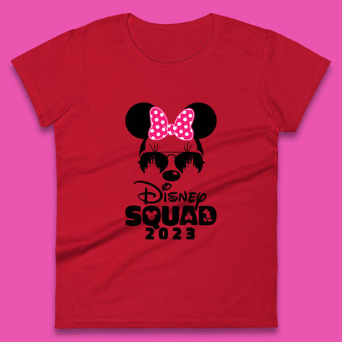 Disney Squad 2023 Mickey Mouse Minnie Mouse Disney Castle Cartoon Magic Kingdom Disneyland Trip Womens Tee Top