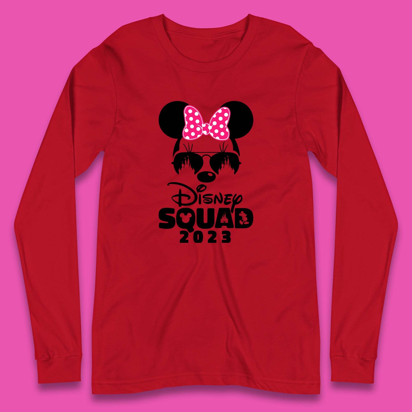 Disney Squad 2023 Mickey Mouse Minnie Mouse Disney Castle Cartoon Magic Kingdom Disneyland Trip Long Sleeve T Shirt
