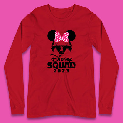 Disney Squad 2023 Mickey Mouse Minnie Mouse Disney Castle Cartoon Magic Kingdom Disneyland Trip Long Sleeve T Shirt