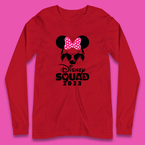 Disney Squad 2023 Mickey Mouse Minnie Mouse Disney Castle Cartoon Magic Kingdom Disneyland Trip Long Sleeve T Shirt